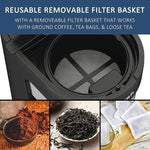 Load image into Gallery viewer, wirsh Iced Tea Maker with 3QT Pitcher, Iced Coffee Maker with Strength Control and Reusable Filter, Perfect For Iced Coffee, Latte, Tea, Lemonade, Flavored Water, Black