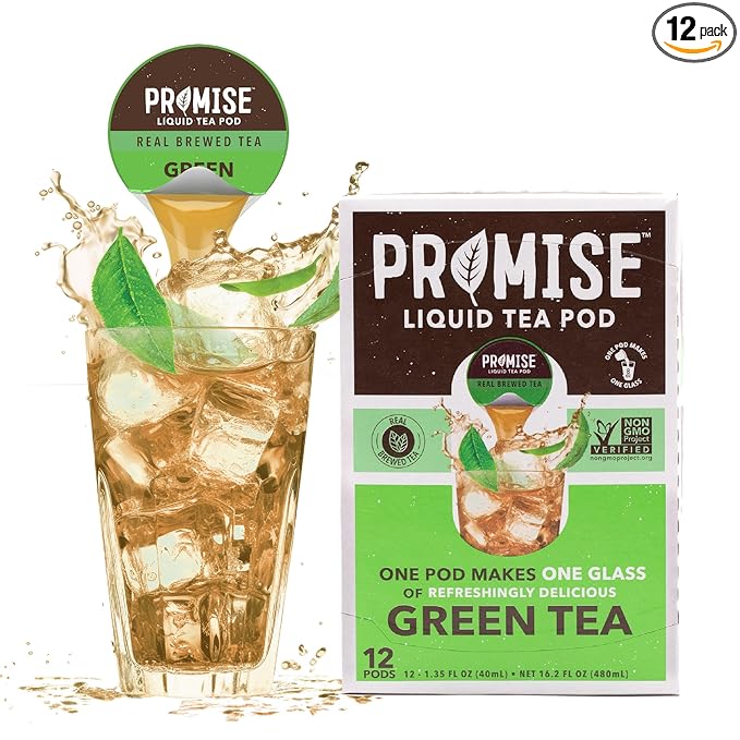 Promise Tea by Java House - Cold-Brewed Tea Concentrate Pods - Ethically Sourced - Green Tea - Pack of 12