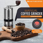 Load image into Gallery viewer, Manual Coffee Grinder with 6 Adjustable Coarseness Settings, Hand Crank Coffee Mill with Ceramic Burr for Espresso Beans, French Press, Pour Over, Drip Coffee – Rustproof, Non-Dulling