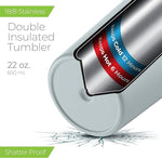 Load image into Gallery viewer, SIPX™ Triple-Insulated Tumblers - 22oz. Premium Modern Tumbler With Lid, insulated Cup Keeps Hot For 6 Hours, Stainless Steel Tumbler Made Of Sustainable Material, Coffee Travel Mug For Home &amp; Office