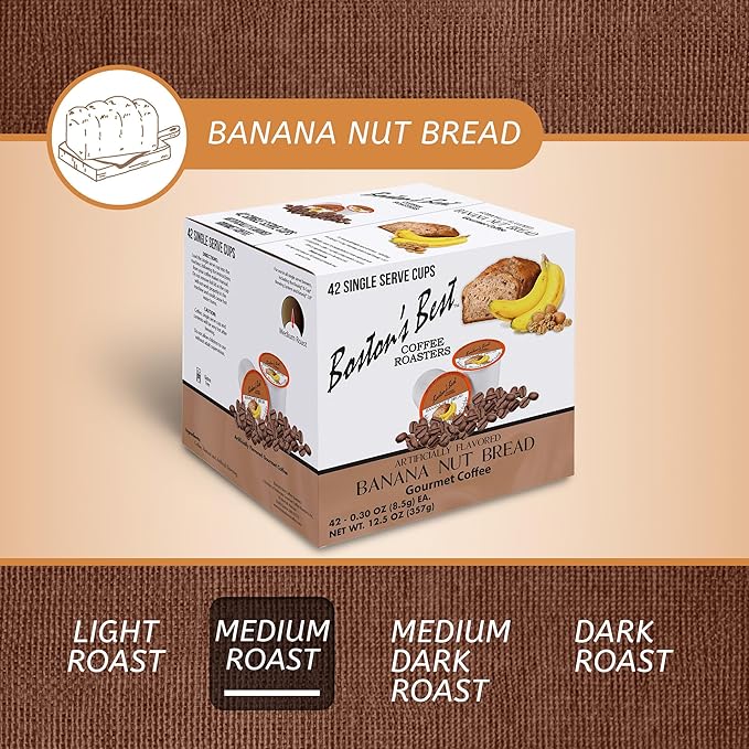 Boston’s Best - Banana Nut Bread Flavored Delicious Gourmet Coffee Compatible with Keurig Coffee Maker - 42 Count (Pack of 1)
