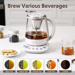 Load image into Gallery viewer, BUYDEEM K156 Tea Maker, Electric Kettle for Coffee and Tea Brewer, 6 Brew Strength Selection for Extracting, 4 Temperature Settings, Boil Dry Protection, 2 Hours Auto Keep Warm, Oat White, 1.5L/1.6QT