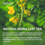 Load image into Gallery viewer, LeafLea 80 Senna Leaf Tea Bags – Natural Herbal Laxative Tea, Supports Gentle Constipation Relief &amp; Healthy Digestion, Caffeine-Free, Sugar-Free, No Gluten, Non-GMO, Vegan, Individually Wrapped