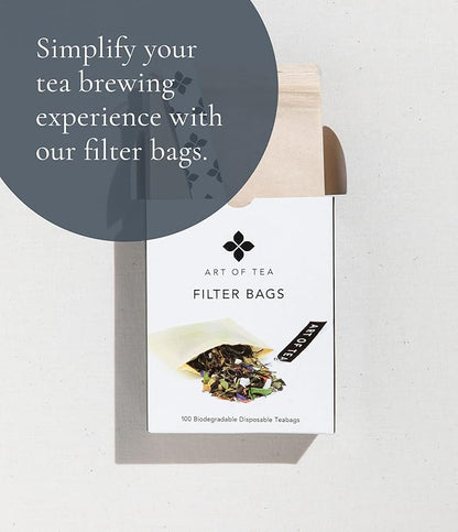 Art of Tea | Organic Earl Grey Black Tea | Earl Grey Tea Bag | 50 Eco Friendly Pyramid Black Tea Bag Sachets