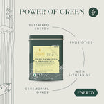 Load image into Gallery viewer, Luxmi Estates Vanilla Matcha with Priobiotics (50 g) Organic Matcha Tea, Rich in Antioxidants, Tea for Relaxing