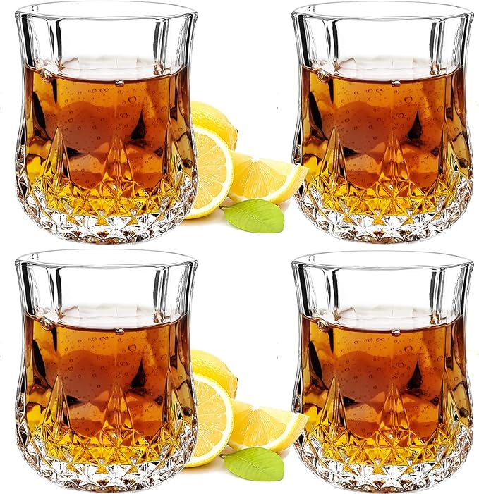 1.7 OZ Tequila Shot Glasses Heavy Base Shot Glass, Crystal Cordial Glasses (4)
