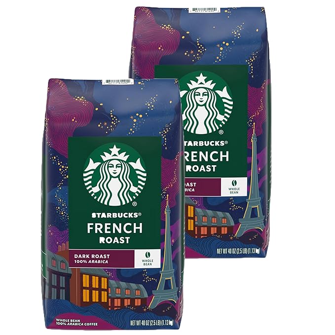 2 Packs of 40 Oz Starbucks French Roast Whole Bean Coffee = 2 x 40 Oz = 80 Oz