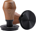 Load image into Gallery viewer, Normcore 58.5mm Espresso Coffee Tamper V4 - Spring Loaded Tamper With Titanium PVD Coating Ripple Base -15lb / 25lb / 30lbs Replacement Springs, Genuine American Walnut Handle