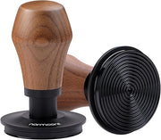 Normcore 53.3mm Espresso Coffee Tamper V4 - Spring Loaded Tamper With Titanium PVD Coating Ripple Base -15lb / 25lb / 30lbs Replacement Springs, Genuine American Walnut Handle