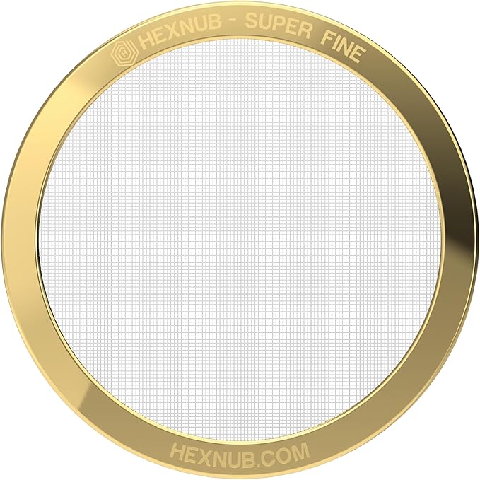 HEXNUB - Reusable Metal Filter for AeroPress Coffee Maker, Stainless Steel Filter Fits AeroPress Original & Go Coffee Press, Fuller Bodied Coffee Than Paper Filters - GOLD MESH