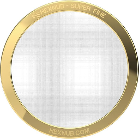 HEXNUB - Reusable Metal Filter for AeroPress Coffee Maker, Stainless Steel Filter Fits AeroPress Original & Go Coffee Press, Fuller Bodied Coffee Than Paper Filters - GOLD MESH