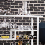 Load image into Gallery viewer, Holly &amp; Martin Zephs Bar Cart White - Stylish Bar Cart for Home - Utility Carts with Wheels