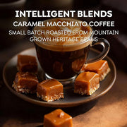 Intelligent Blends Caramel Macchiato Flavored Coffee Pods, 100 ct, Medium Roast Recyclable Single Serve Pods – 100% Arabica Coffee, Compatible with Keurig K Cups Maker