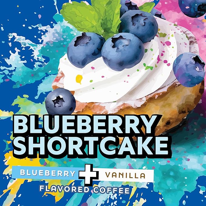 Java Factory Coffee Pods Blueberry Flavored Coffee for Keurig K-Cup Brewers, Blueberry Shortcake, 40 Count