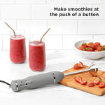 Load image into Gallery viewer, Chefman Immersion Stick Hand Blender with Stainless Steel Blades, Powerful Electric Ice Crushing 2-Speed Control Handheld Food Mixer, Purees, Smoothies, Shakes, Sauces &amp; Soups, Grey