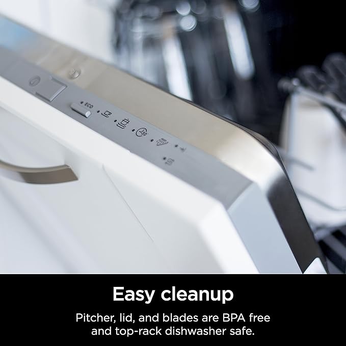 Ninja TB201 Detect Power Blender Pro, BlendSense Technology, For Smoothies, Shakes & More, 1800 Peak Watts, 72 oz. Pitcher, Blender, Black