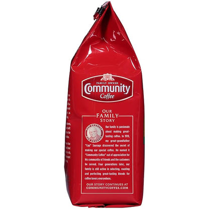 Community Coffee Coffee and Chicory Decaf Coffee, Medium Dark Roast Ground Coffee, 12 Ounce Bag (Pack of 6)