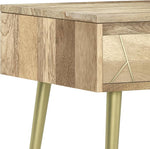 Load image into Gallery viewer, SIMPLIHOME Jager Mid Century - Contemporary 22 inch Wide Metal Side Table in Natural for the Living Room and Bedroom