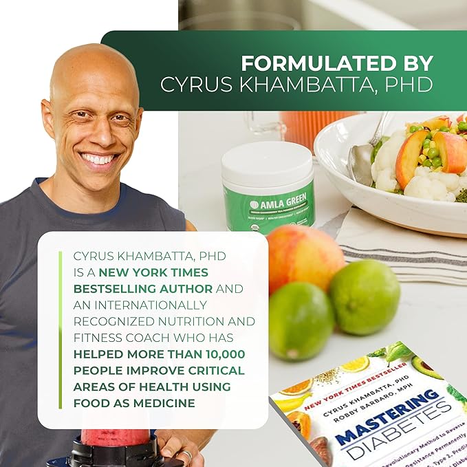 Amla Powder & Decaf Green Tea Superfood Supplement, 20x Ultra Concentrated Amla, Antioxidant Support, Made with Oolong Tea and Indian Gooseberries, Organic, Vegan, Decaf, 30 Servings