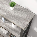 Load image into Gallery viewer, FOLUBAN 3 Tier Bookshelf, Short Bookcase for Small Space, Modern Wooden and Metal Book Shelf for Living Room Bedroom Office (Light Grey Oak)