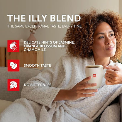 illy Arabica Selections, Ethiopia Whole Bean Coffee, 100% Arabica, Single Origin, Light Roast with Notes of Jasmine, All-Natural, No Preservatives, 8.8 Ounce Can (Pack of 6)