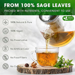 Load image into Gallery viewer, FreshDrinkUS, Premium 135 Sage Leaf Tea Bags, 100% Natural &amp; Pure from Sage Leaves. Loose Leaf Herbal Tea. Made with Natural Material Tea Bags. No Sugar, No Caffeine, No Gluten, Vegan.