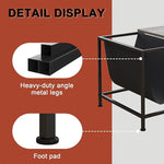 Load image into Gallery viewer, SENIG Grey Oak Rectangle Wood and Metal Coffee Table with Storage Shelf for Small Living Rooms with Pocket