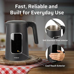 Load image into Gallery viewer, Epsilon LCD Electric Kettle 1100W - 1.7L Hot Water Tea Kettle with Digital Display, Temperature Control, Fast Boil, BPA-Free Electric Teapot with Auto Shut-Off &amp; Boil Dry Protection