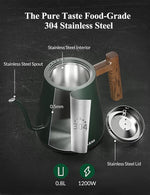 Load image into Gallery viewer, KLEAH Gooseneck Electric Kettle with Temperature Control - 0.8L Automatic Shut Off Tea &amp; Coffee Kettle, Hot Water Boiler Pour Over Coffee Kettle, 1200W Quick Heating Keep Warm, Green