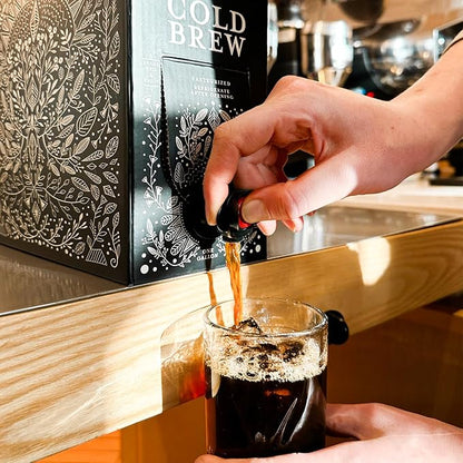 Afficionado Coffee Roasters | Magical Cold Brew | 1 Gallon | Bag in Box | Single Origin Peruvian Coffee | Medium Roast | Ready to Drink | Pasteurized & Shelf-Stable