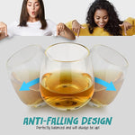 Load image into Gallery viewer, Cool Shot Glasses Set, Round Bottom Balancing Heavy Base Clear Glass, Tequila Vodka Scotch and Liquor Cordial Mini Cups, 2 oz, 6 pcs Gift set