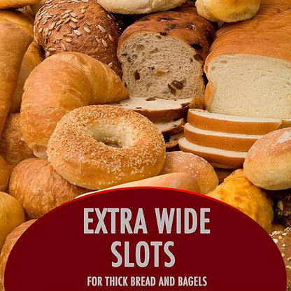 Rae Dunn Retro Rounded Bread Toaster, 2 Slice Stainless Steel Toaster with Removable Crumb Tray, Wide Slot with 6 Browning Levels, Bagel, Defrost and Cancel Options, Sand