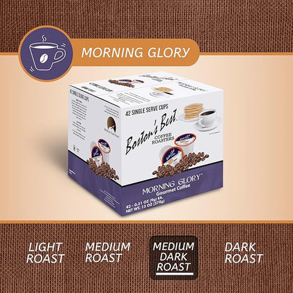 Boston’s Best – Morning Glory Blend – Medium Dark Roast – Single Serve Coffee Pods, Compatible with Keurig Brewers – 42 Pods