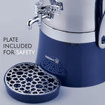 Load image into Gallery viewer, Korkmaz Hanedan A843-03 Stainless Steel Samovar, Upper Pot 1.3 L (43.9 Oz), Bottom Pot 3.5 L (118.3 Oz) Electric Turkish Tea Maker Set, Double Pots Tea Machine, Inox, Chrome, 110 V US Plug, 5.1- Quart