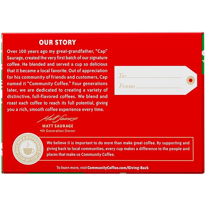 Community Coffee Christmas Blend, Medium Roast, 60 Count Coffee Pods, Compatible with Keurig K-Cup Brewers (10 count- Pack of 6)