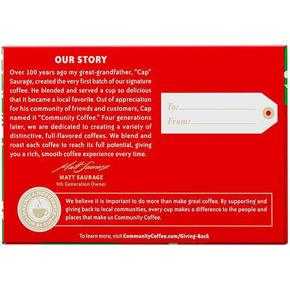 Community Coffee Christmas Blend, Medium Roast, 60 Count Coffee Pods, Compatible with Keurig K-Cup Brewers (10 count- Pack of 6)