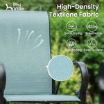 Load image into Gallery viewer, PHI VILLA 3 Piece Outdoor Bar Set, High Top Patio Bistro Table and Bar Chairs with Teal Textilene Fabric &amp; Rustproof Metal Frame for Backyard, Balcony, Garden &amp; Poolside