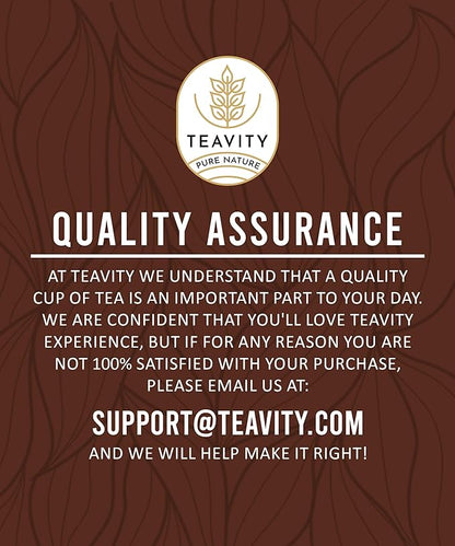 Organic Ginger Tea Pods for Keurig with Unsweet Black Tea for K Cup Brewing - Ginger Black Tea by Teavity (24 Tea Pods)