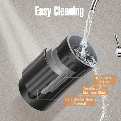 Milk Frother, 4-in-1 Electric Milk Frother and Steamer, Automatic Hot and Cold Foam Maker and Milk Warmer for Coffee, Latte, Cappuccino, Macchiato, Hot Chocolate(Jet Black)