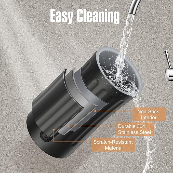 Milk Frother, 4-in-1 Electric Milk Frother and Steamer, Automatic Hot and Cold Foam Maker and Milk Warmer for Coffee, Latte, Cappuccino, Macchiato, Hot Chocolate(Jet Black)