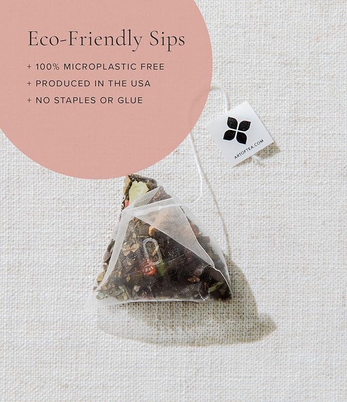 Art of Tea | Rose Black | 50 Eco Friendly Pyramid Tea Bag Sachets