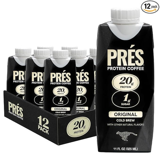 Protein Coffee - 100% Arabica Beans Real Cold Brew - 20g Ready To Drink Protein - 1g Sugar - 100 Calories - No Added Sugar, 99% Lactose Free Keto Friendly Proffee - 11 FL OZ - 12pk Original