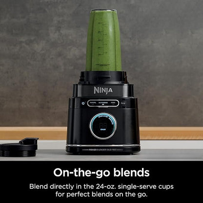 Ninja Detect Power Blender Pro + Personal Single-Serve, BlendSense Technology, For-Smoothies, Food and More, Compact Kitchen Countertop, 1800 P-Watts, 72 oz. Pitcher, (2) 24 oz. Cups, Black, TB301