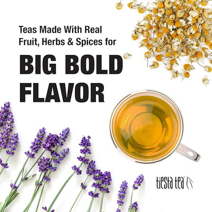 Tiesta Tea - Lavender Chamomile Herbal Tea, Loose Leaf, Calming Blend with Chamomile, Lavender, Lemongrass, Caffeine-Free Herbal, Great for Hot or Iced Brews, Refillable Tin, 50 Cups, 2 Ounce