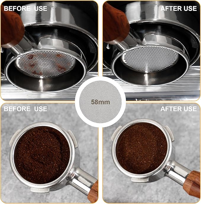 58mm Espresso Accessories,Wdt Tool espresso,Dosing Funnel And Coffee Puck Screen,Coffee Distributor,barista kit,0.4mm Stainless Steel 12pin Espresso Stirrer,With Additional 12 Replacement needles