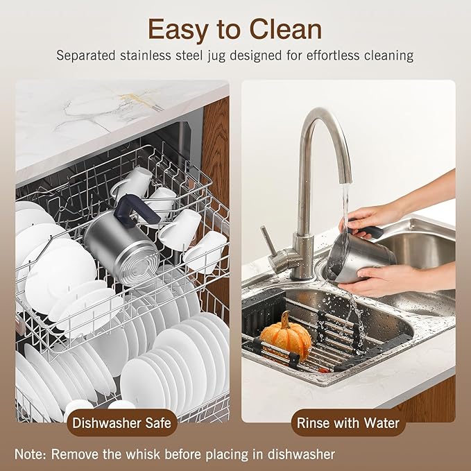 SIMPLETASTE Milk Frother, 4 in 1 Electric Milk Steamer, 16.91oz/500ml Automatic Warm and Cold Foam Frother for Coffee, Latte, Macchiato, Cappuccino, Hot Chocolate