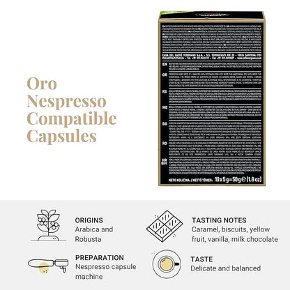 Caffe' Vergnano Medium Roast Espresso Bundle - Original Line Machine Compatible Arabica Robusta Italian Coffee For Nespresso Coffee Machines, Oro, Intenso, Napoli - 10 of Each Flavor (30 Capsules)
