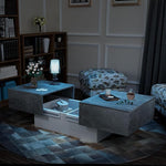 Load image into Gallery viewer, Modern Coffee Table with Large Storage for Living Room, Farmhouse Living Room Center Table Mesas De Centro para Salas Modernas Nesting Tables for Reception Room, Grey