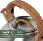 Load image into Gallery viewer, WALDWERK Tea Kettle Stovetop (2.4 Quart) - Teapot for Stovetop - also for Induction and Gas Stoves - Stainless Steel Tea Kettle - Whistling Tea Kettle for Stove Top