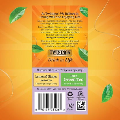 Twinings Wild Berries Herbal Tea Individually Wrapped Bags, 20 Count (Pack of 6), Full-Flavoured, Naturally Caffeine-Free, Enjoy Hot or Iced, 120 Teabags